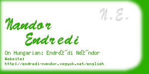 nandor endredi business card